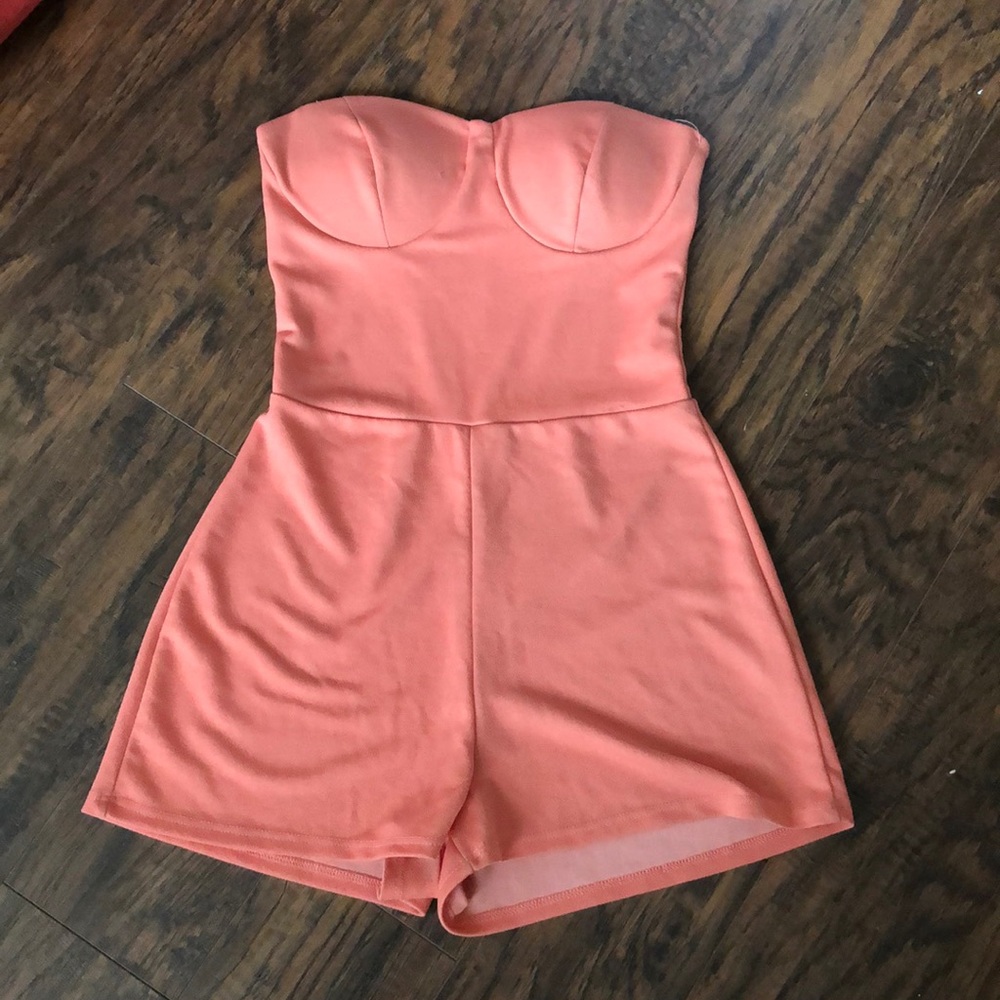 Pink sleeveless romper